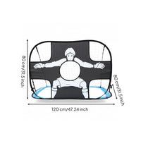 Multi Functional 2 in 1 Ball Target Frame Easy Assembly Kids Soccer Goal Set Lightweight Folding Soccer Goal for Playground, Garden