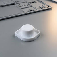 Light Blue Rubber Power Button Soft Silicone Button Cap Raised Center Rounded Switch Cover Small
