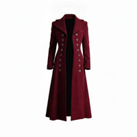 Double-Breasted Coat Tailored Long Coat Fit Overcoat for