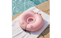 Adjustable Buckle Inflatable Baby Swim Neck Collar Cushioned Baby Neck Buoyancy Aid Collar Split Opening for Infants 3 to 6 Months Old