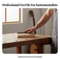 Professional Grade Guitar Fret File Fine Sanding Surface Fret Dressing Tool Stainless Steel for Musicians, Workshop, Music Studio, On The Go