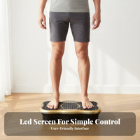Multi-Speed Adjustment Vibration Plate Exercise Machine Non-Slip Surface Vibration Platform Machine Compact Size Full Body Vibrating Platform Wireless Controller Control for Women, Adults, Office Workers, Home Gym, Living Room