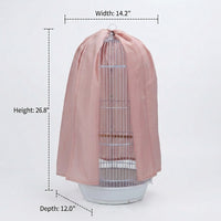 Classic Round Bird Cage Cover with Top Loop, Full Coverage Bird Cage Cloth for Round Cage Blackout, Night Birdcage Shelter for Parrot Good Night
