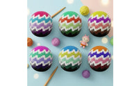 6 Pieces Handmade Spherical Crocheted Sandbag Multicolor Crocheted Sandbag