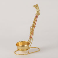 Antique-Inspired Horse Head Ladle Sculptural Ladle with Stand Sturdy Serving Spoon Heavy-Duty for Collectors, Dessert Corner