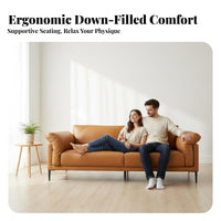 Minimalist 3-Seater Sofa Italian Design 3-Seater Modern Sofa Luxury Feel Living Room Furniture for Apartment Dwellers, Homeowners