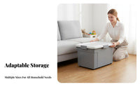 Stackable Box with Casters Large Capacity Wheeled Storage Container Sturdy Construction Two-wayOpening Lid for Parents, Playroom
