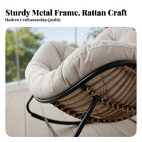 Reclining de-stressingsign pade-stressingd Rocking Lounger Padde-stressingd pad pade-stressingd Patio rocker Ergonomic Support Lounge Chair Mode-stressingrn de-stressingsign for Adults, Seniors, Homeowners, Balcony, Living Room, Bedroom, Study