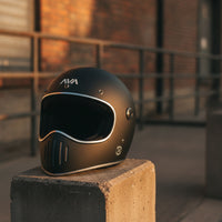 Retro Motorcycle Helmet Vintage Full Face Motorcycle Helmet Lightweight Breathable for Motorcyclists, Cruising, Commuting