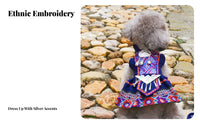 Imitation Silver Ornaments Ethnic Pet Costume Hand-Sewn Element S Traditional Chinese Dog Outfit Festive Design for Cat Owners, Cats