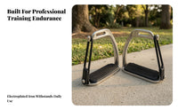 Beginner-Friendly Equestrian Stirrups | Slotted Top Opening, Non-Slip, Iron Stirrups