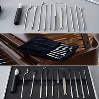 12 Pieces Piano Tuning Kit with Storage Bag Professional Piano Tuning Kit Complete Set for Pianists, Workshops