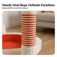 Wear-Resistant Cat Tree Space-Saving Vertical Cat Climber Natural Sisal Rope for Cats, Indoors, Living Room, Apartment