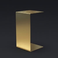 Minimalist C-Shaped Side Table Slim Metal Side Table Small Low-Height for Living Room
