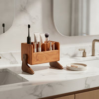 Wooden Cosmetic Storage Organizer Sturdy Wooden Vanity Organizer Makeup Storage Box for Dressing Table