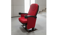 Multimedia Conference Seat Built-in Cup Holder Lecture Chair with Writing Metal Frame Folding Theater Seat with Cupholder