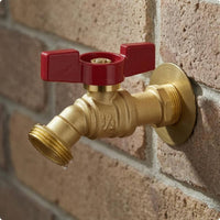 Outdoor Faucet Angled Threaded Outdoor Brass Hose Bibb Compact Plumbing Hardware for Garden