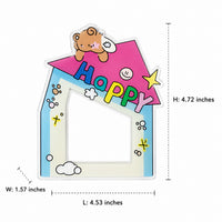 3 inch Clear Acrylic Photo Frame, Cartoon Standee Picture Frame for Instant Photo Display, Modern Small Desk