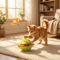 Angry Chick Tumbler Toy Food Dispensing Interactive Treat Dispenser Self-Balancing Pet Supply for Cats, Cat Owners, Playtime, Mealtime, Indoors