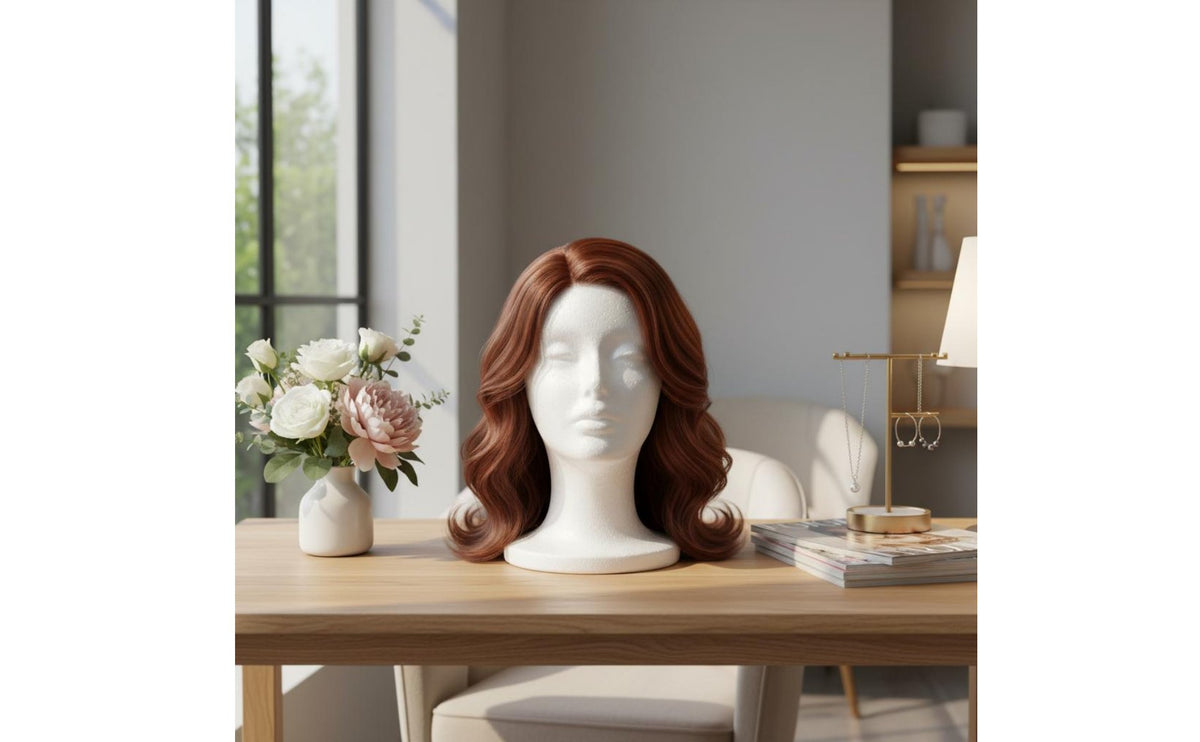 Hairpiece Display Head Lightweight Foam Mannequin Head Stable for Hairstylists, Cosmetology Students, Retail Stores, Salons, Home Organization