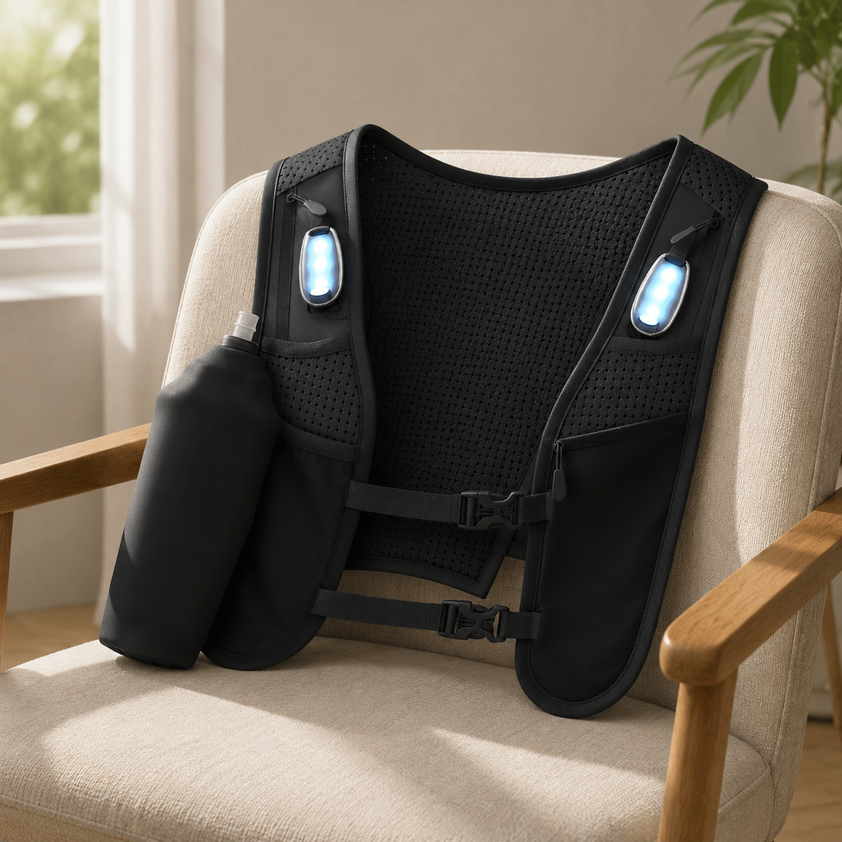 New Outdoor Running Backpack, Hiking Cycling Multifunctional Reflective LED Vest Sports Backpack
