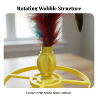 Self-Entertainment Cat Tumbler Toy Boredom Relief Wobble Tumbler Toy Interactive Cat Ball Teaser Stimulates Instinct for Indoor Cats, Kittens