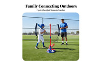 Improves Hand-Eye Coordination Kids Baseball Pitching Machine Indoor Outdoor Play Automatic Ball Launcher Safe Materials for Beginners, Park