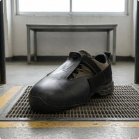 Slip-on Anti-Crush Shoe Cover Open Back Safety Shoe Cover Adjustable Strap Foot Protection Molded Plastic