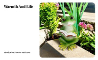 Reading Statue Weather Resistant Statue Weatherproof Reading Animal Figurine for Gardeners, Patio, Balcony, Indoor