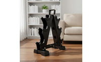 3-Tier Dumbbell Rack Easy Access Foldable Dumbbell Stand Commercial-Grade Fitness Storage for Workout Room