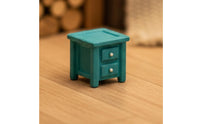 1/64 Scale Nightstand with Working Drawer Ready to Use Bedside Table with Drawer Minimalist Miniature Bedside Table Modern for Dollhouses