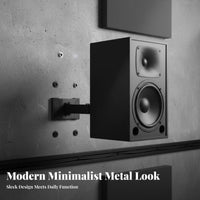 All-Metal Construction Speaker Wall Mount Sleek Design Heavy Duty Speaker Wall Bracket for Home Theater Enthusiasts, Audiophiles, DJs