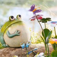 Frog Statue Weather Resistant Resin Frog Sculpture Long-Lasting for Yard