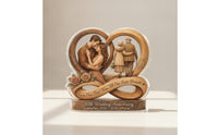 Anniversary Plaque with Base Timeless Heart Plaque with Base High-Gloss Decor for Couples, Wedding, Mantel, Shelf