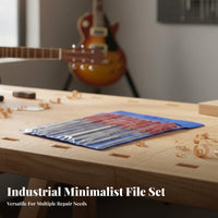 10 Pieces Multi-Functional Guitar Fret Polishing Files Includes Storage Pouch Guitar Nut File Set Comfortable Grip for Workshop, Home Studio