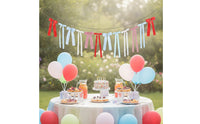 Bow Garland with Lace Ready to Hang Ribbon Bow Garland Vintage Ribbon Banner for Party Planners, Diy Decorators, Infant Shower, Candy Table, Mantel