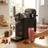 Chilled Drink Machine Countertop Slush Machine Manual Crank Slushy Maker for Hosts, Families, Parties, Home Bar, Kitchen