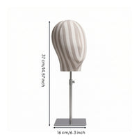 Mannequin Head with Stand Professional Hat Display stand Square Base Stable Model Head for Collectors, Home Closet