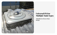 Stainless Metal Water Reservoir Cover Thickened Material Square Water Tank Lid Weather-Resistant Bulk Storage Container Lid for Outdoor, Warehouses