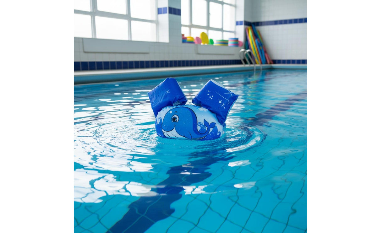 Kids Arm Band Swim Vest Lightweight Chest Float with Arm Bands Comfortable Soft Material Buoyancy Aid Vest for Beginners, Young Children