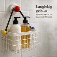 Suction Cup Wall-Mounted Storage Basket for Disposable Face Towels and Cotton Pads