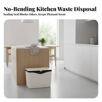 Kitchen Trash Can with Shelves Sliding Lid Rolling Storage Cart with Trash Bin Mobile Garbage Can Trolley High Capacity
