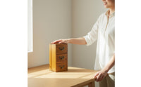 Multi-Drawer Storage Box Sturdy Wood Retro Desktop Cabinet Mini Apothecary Cabinet Removable Drawers Wooden Card Catalog
