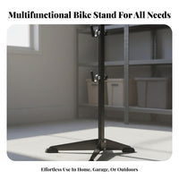 Vertical Bike Stand Adjustable Repair Rack Stable Base for Garage