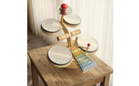 Wooden Toy Drum Set Tabletop Toy Drum Kit Beginner Long-Lasting for Children, Toddlers, Playroom