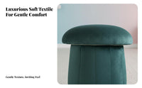 Modern Minimalist Toadstool-shapedShaped Stool Nordic Design Toadstool Pouf Compact Size Footstool Upholstered Finish for Design Enthusiasts, Homeowners, Small Areas, Bedroom, Living Room, Entryway