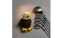 Soft Golf Club Cover with Eagle Design Animal-Shaped Driver Headcover Soft Wood Headcover Protective for Golfers, Driving Range