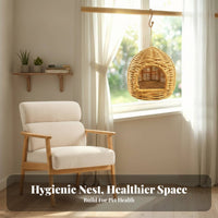 Handwoven Woven Bird Nest Imitation Rattan Hanging Bird Nest Dome-Shaped Birdhouse Open Front