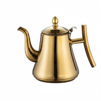 Long Curved Spout Induction Kettle with Mesh Filter Tapered Body Stainless Steel Gooseneck Kettle Precision Pouring Polished Gooseneck Coffee Pot
