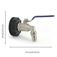 IBC Tote Adapter with Shutoff Heavy Duty Tote Tank Drain Adapter Easy to Install for Garden Watering